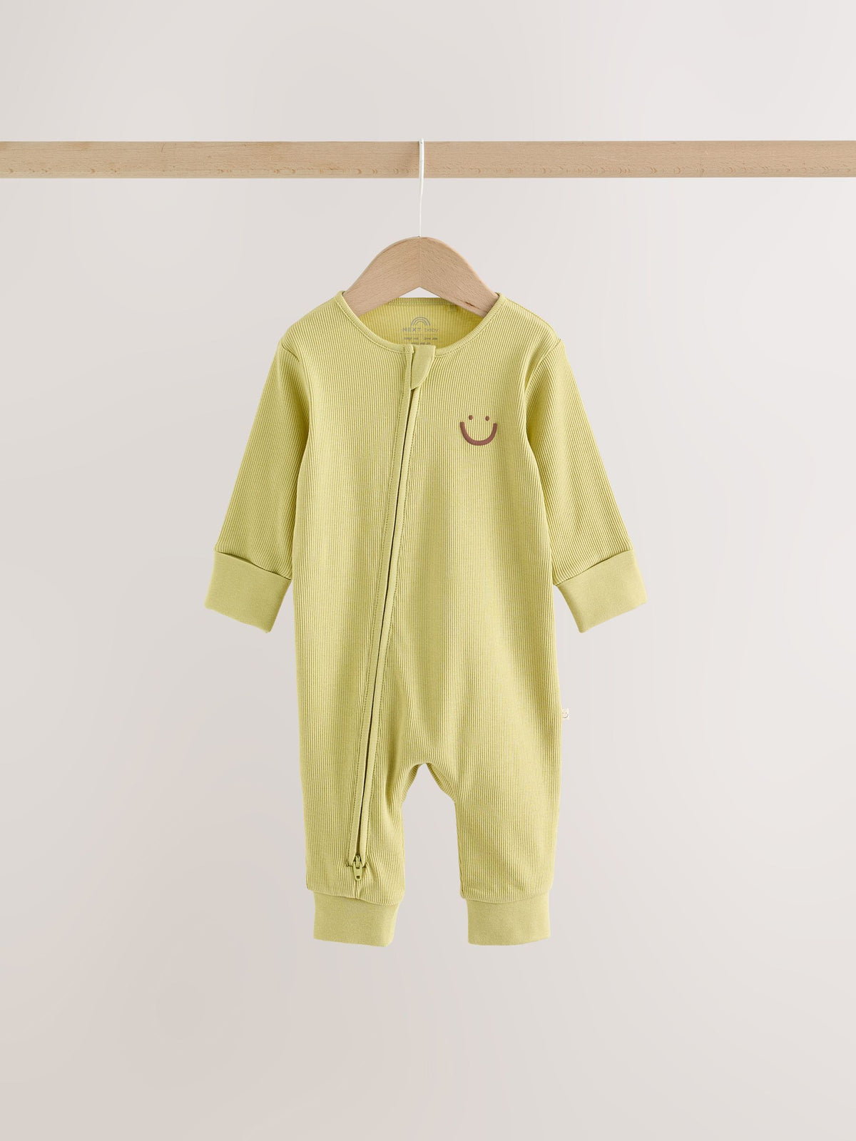Green Two Way Zip Sleepsuits 3 Pack (0mths-3yrs) - image 2