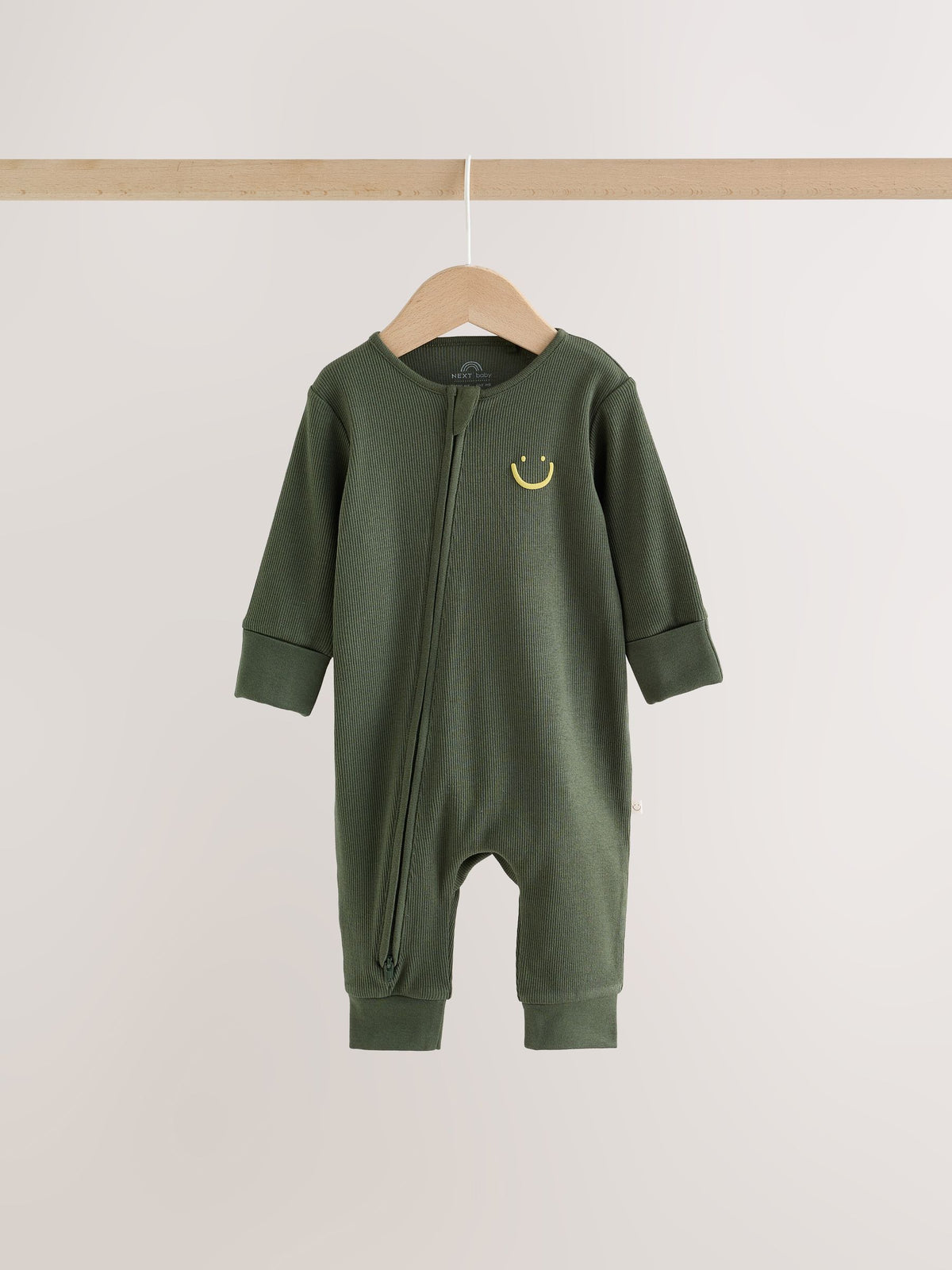 Green Two Way Zip Sleepsuits 3 Pack (0mths-3yrs) - image 3
