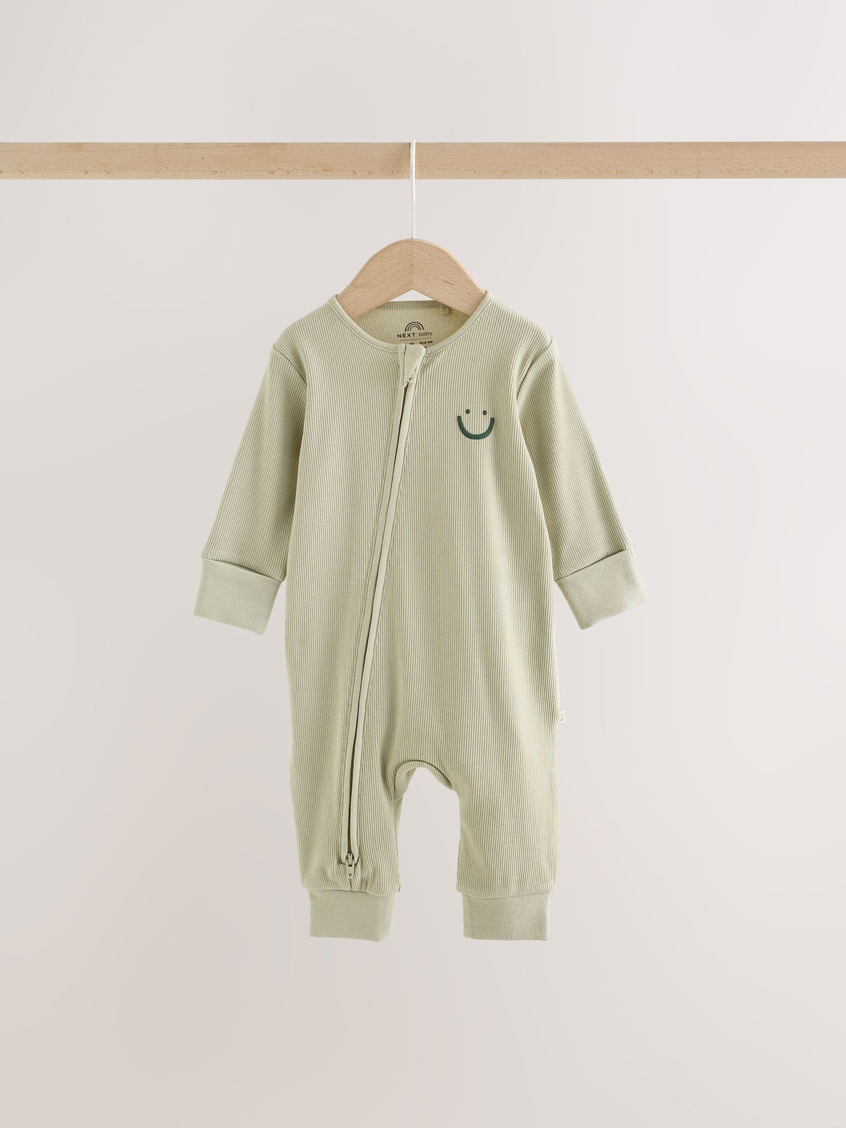 Green Two Way Zip Sleepsuits 3 Pack (0mths-3yrs) - image 4