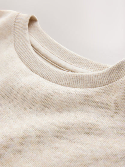Oatmeal Cosy Rib Lace Hem Sweatshirt (3-16yrs) - image 7