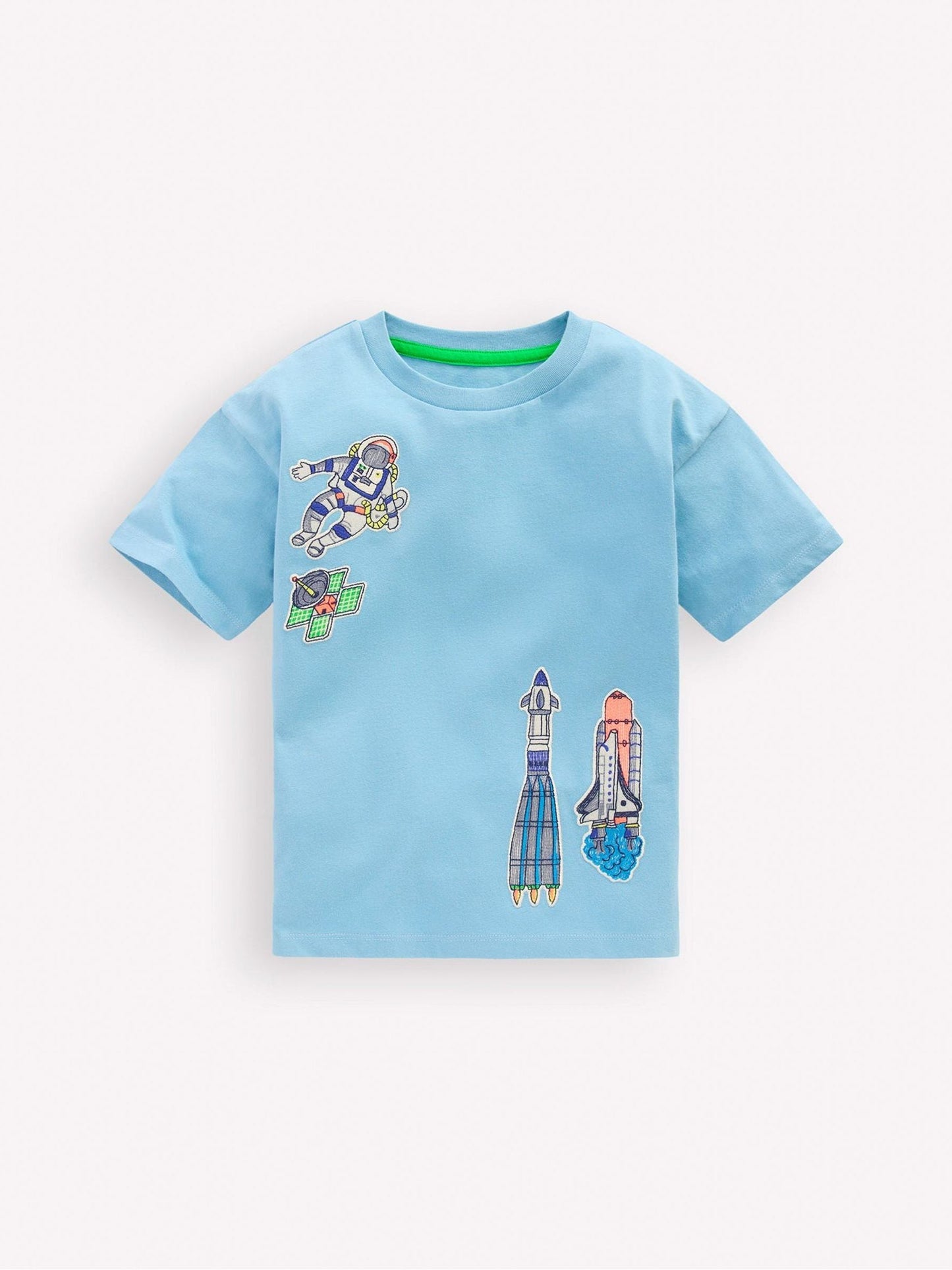 Boden Blue Space Short Sleeve Badge T-Shirt image 1