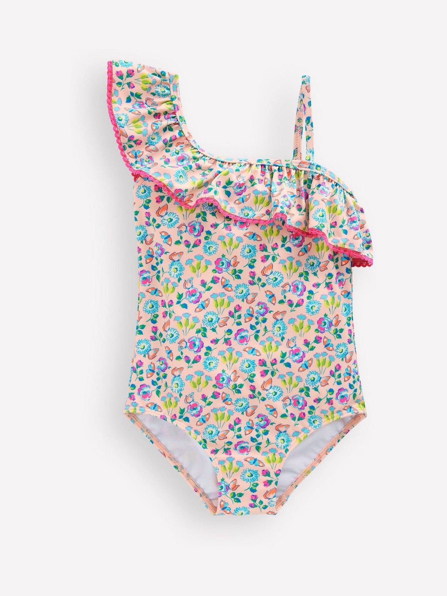Boden Pink Lila One Shoulder Swimsuit image 1