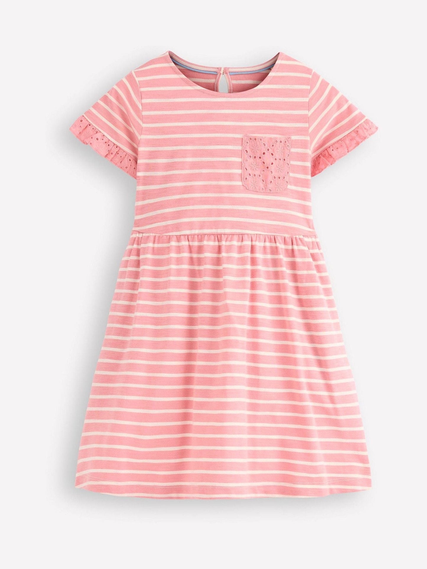 Boden Pink Broderie Pocket Jersey Dress image 1