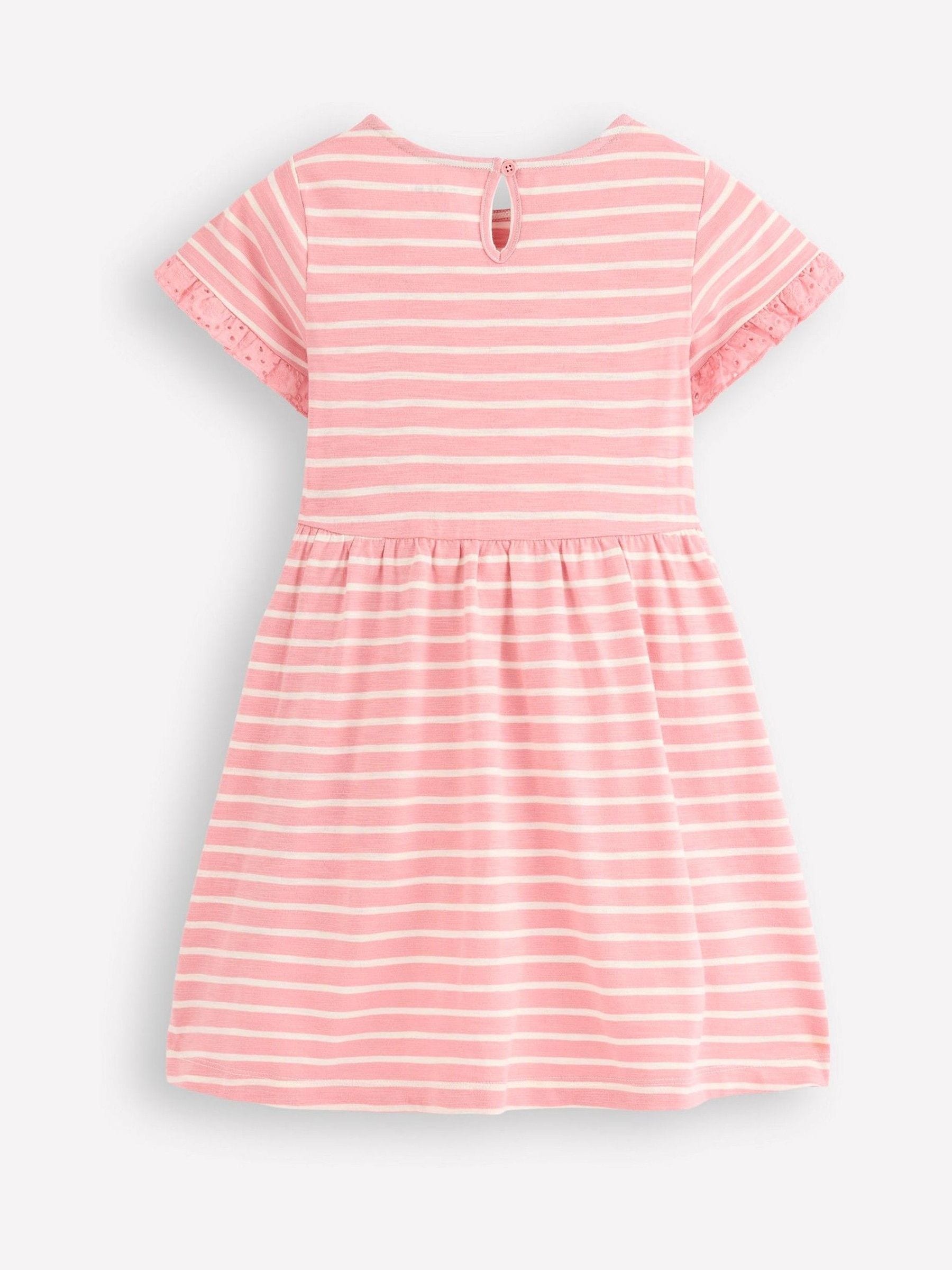 Boden Pink Broderie Pocket Jersey Dress image 2