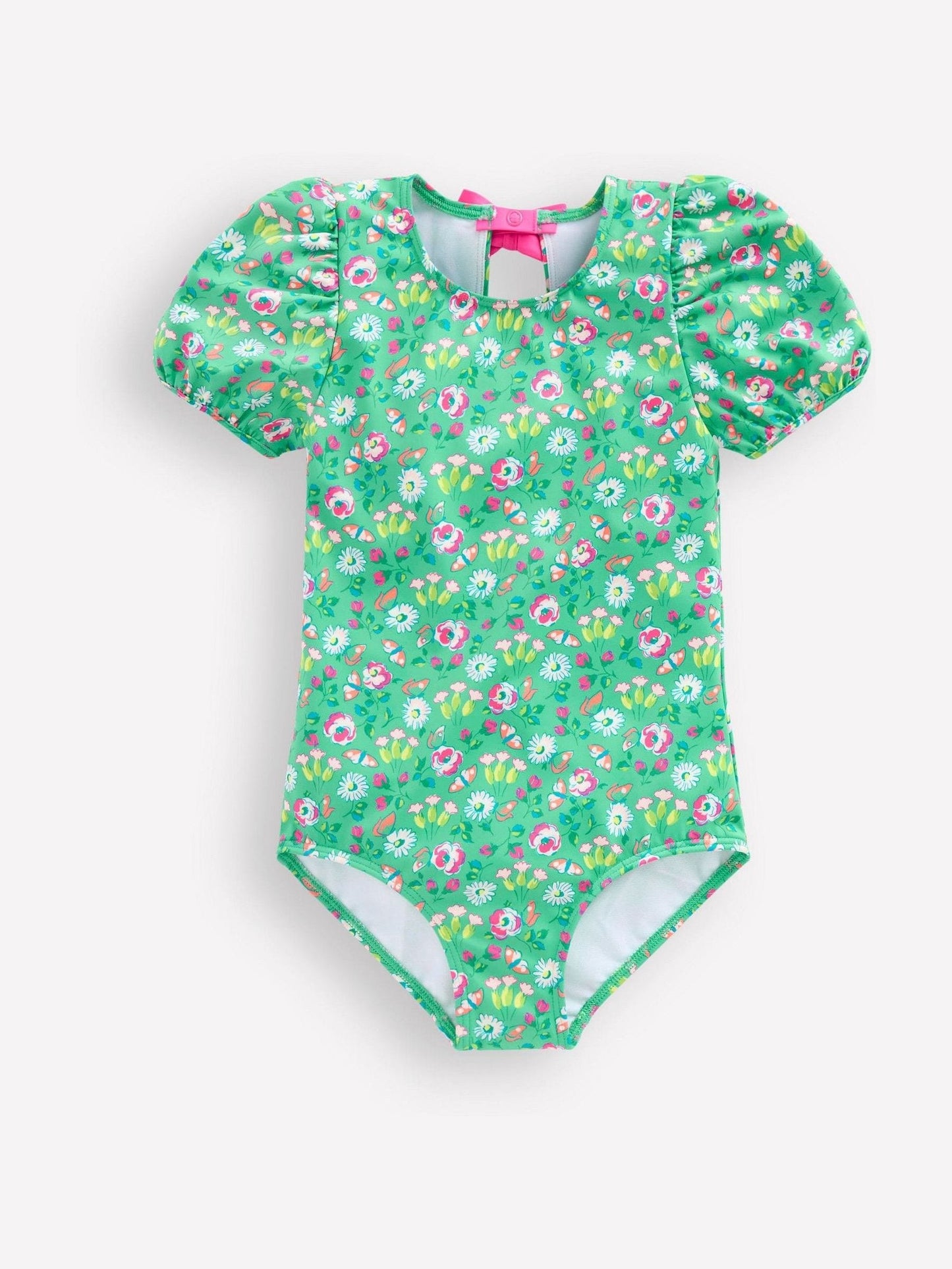 Boden Blue Puff Sleeve Swimsuit image 1