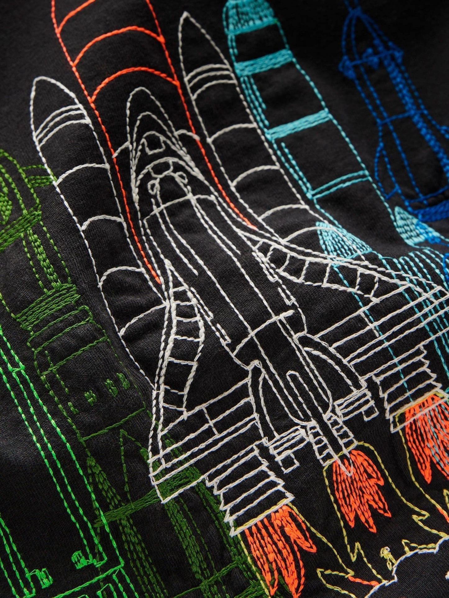 Boden Black Linear Stitch T-Shirt image 3