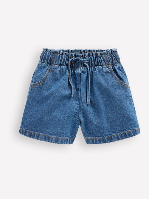 Boden Blue Frill Waist Shorts image 1