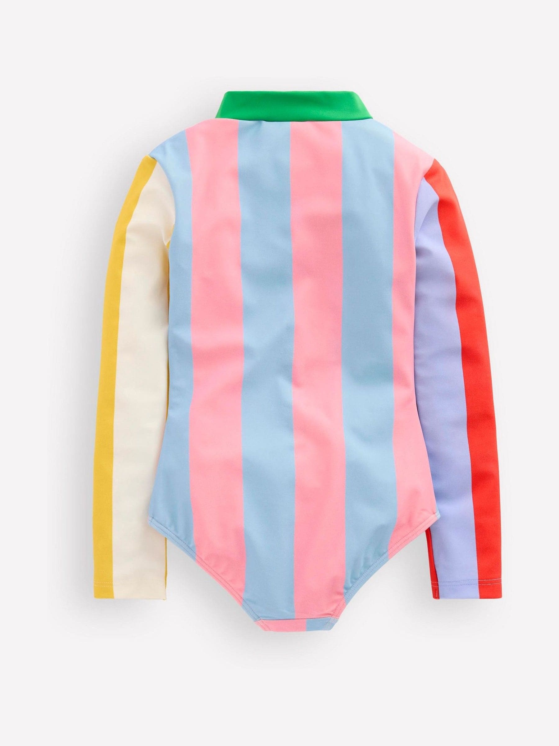 Boden Pink/Blue Long Sleeve Swimsuit image 3