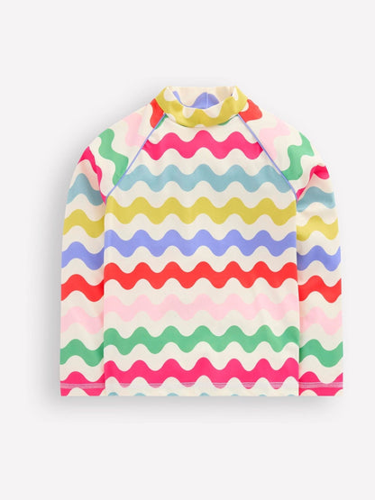 Boden Blue Sun Safe Patterned Rash Vest image 1