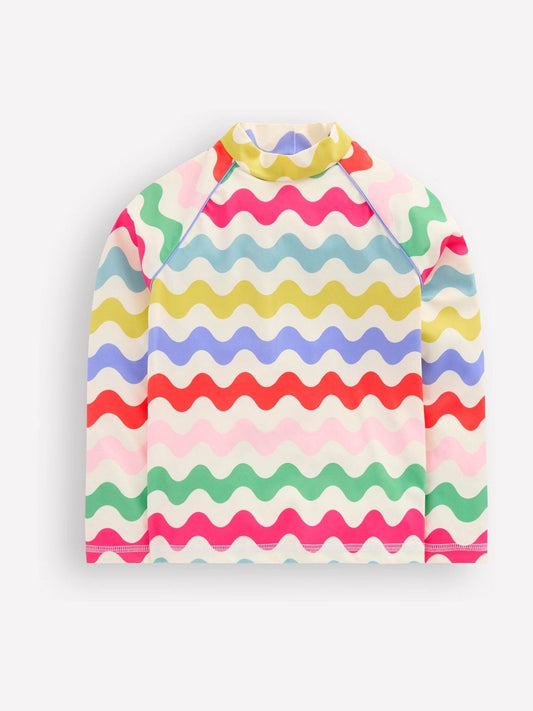 Boden Blue Sun Safe Patterned Rash Vest image 1
