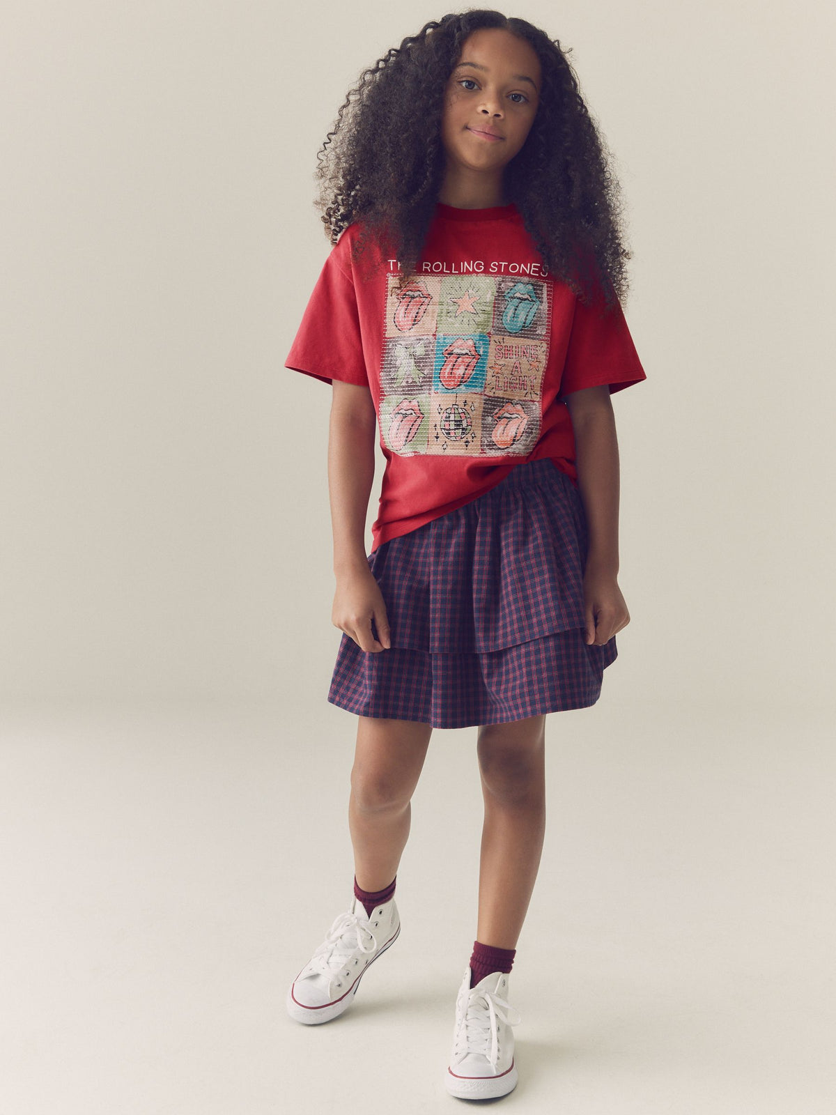 Red Sequin Rolling Stones Oversized T-Shirt (3-16yrs) - image 2
