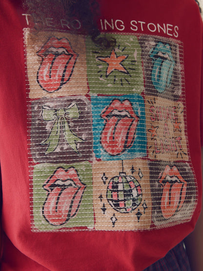 Red Sequin Rolling Stones Oversized T-Shirt (3-16yrs) - image 4