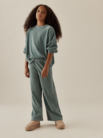 Teal Blue Cord Long Sleeve and Wide Leg Set (3-16yrs) - image 1