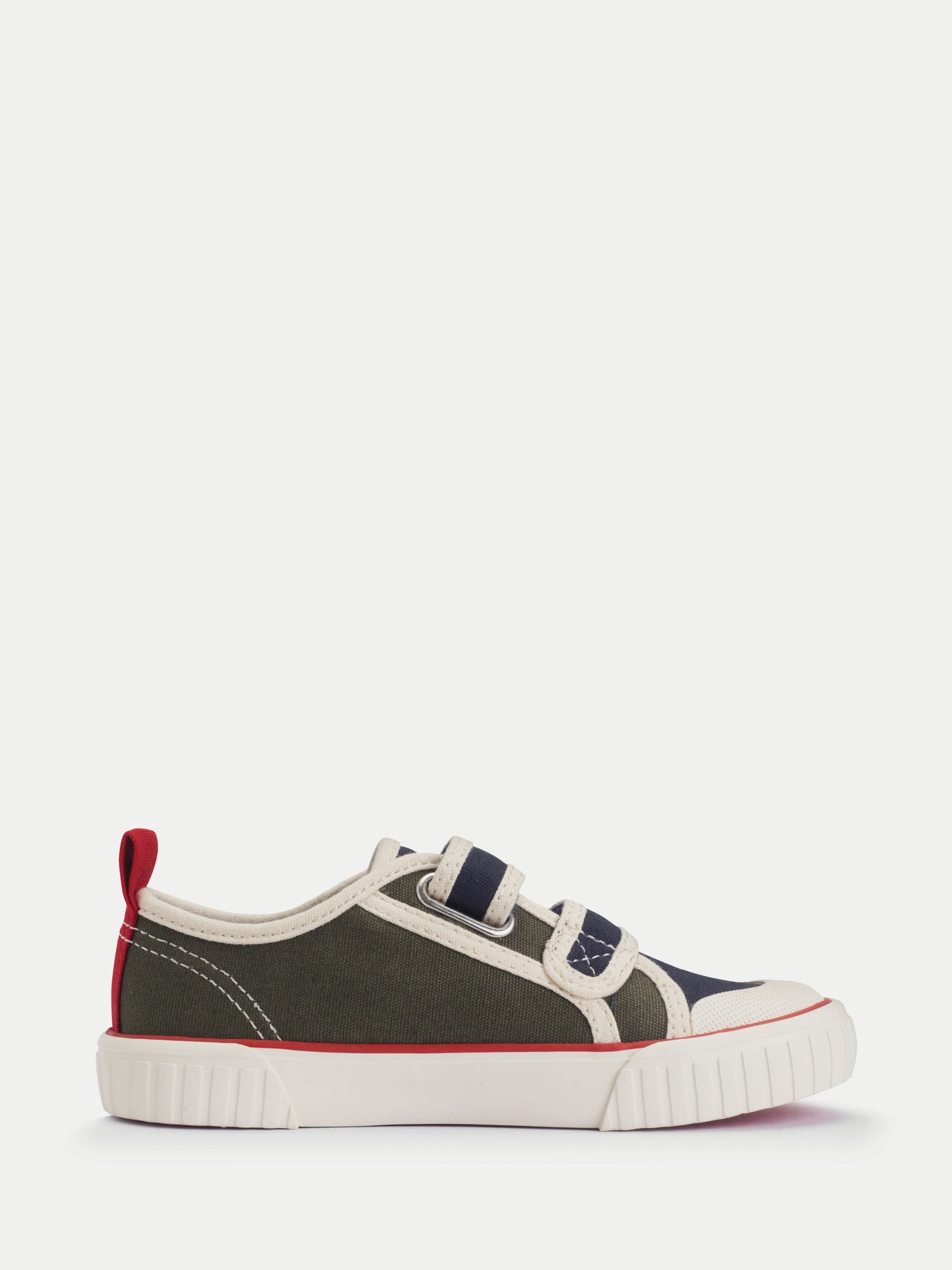 Start-Rite Khaki/navy Tide Double Bar Kids Washable Canvas Shoes image 3