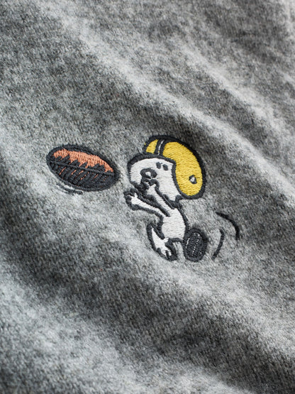 Grey Snoopy Cosy Relaxed Fit Quarter Zip Jumper - image 10