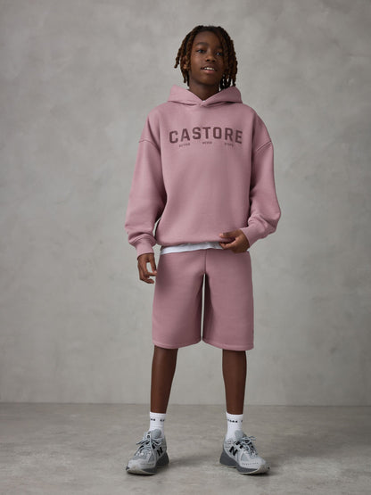 Dsiney Kidz - Castore Earthy Pink Oversized Hoodie and Shorts Set image 1