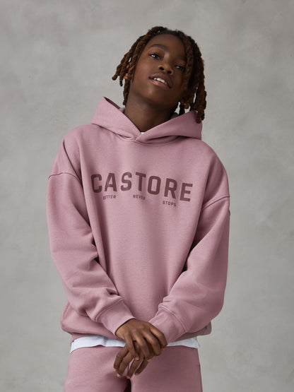 Dsiney Kidz - Castore Earthy Pink Oversized Hoodie and Shorts Set image 2