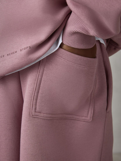 Dsiney Kidz - Castore Earthy Pink Oversized Hoodie and Shorts Set image 5
