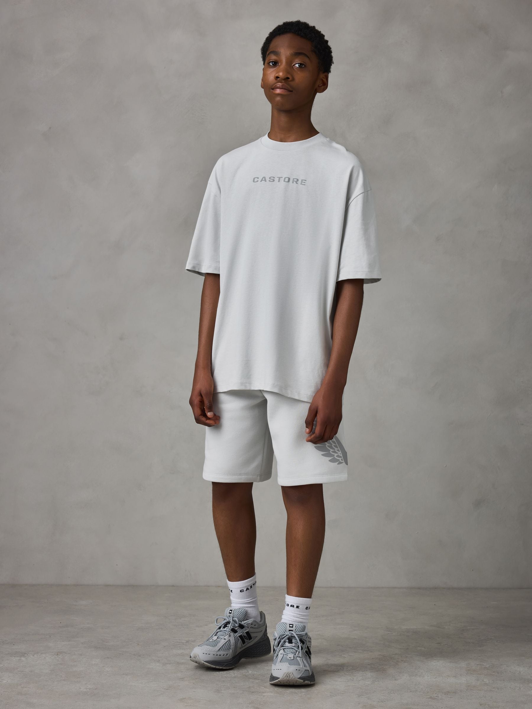 Dsiney Kidz - Castore Light Grey Oversized Top and Bermuda Shorts Set image 2