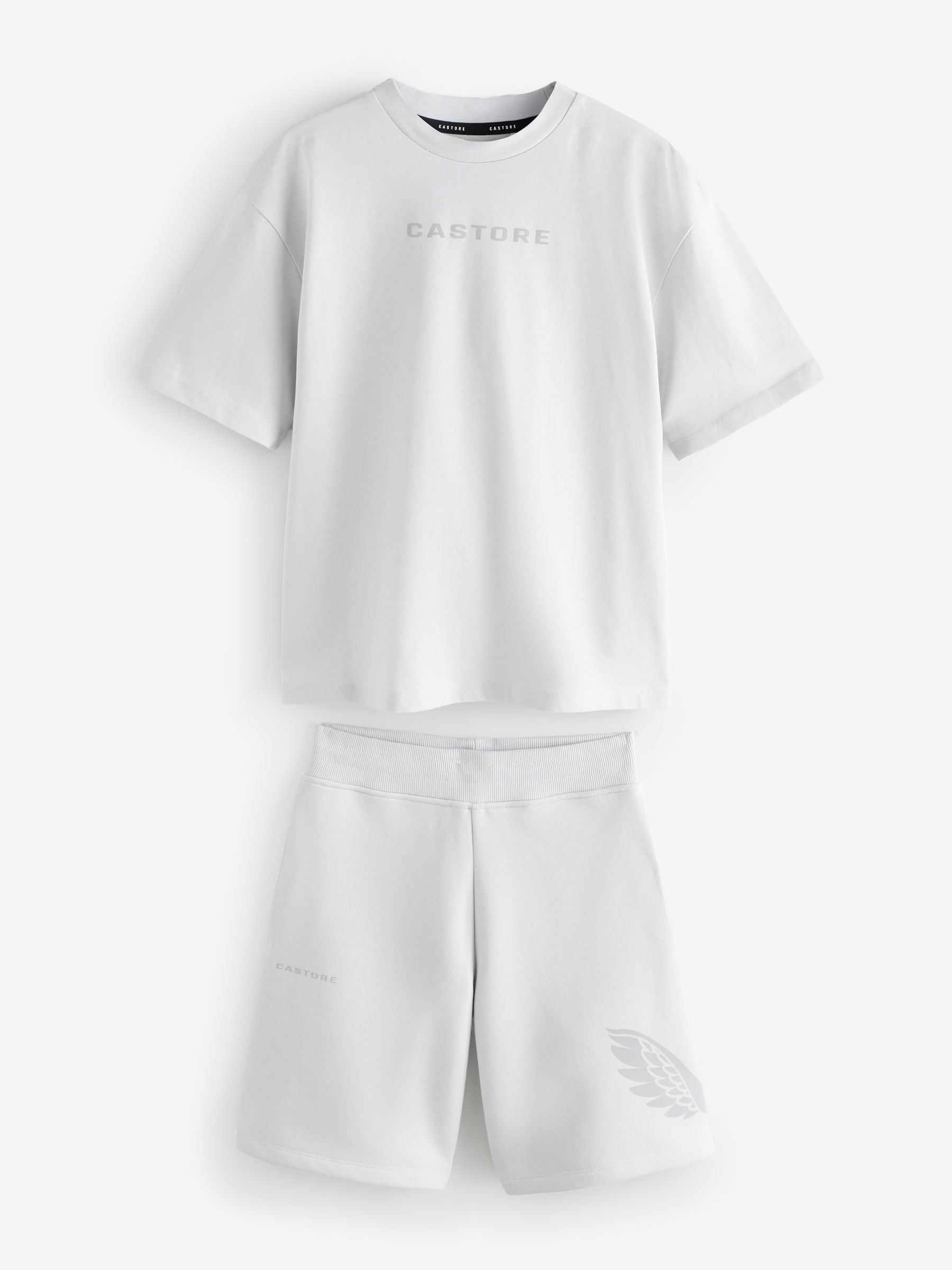 Dsiney Kidz - Castore Light Grey Oversized Top and Bermuda Shorts Set image 5