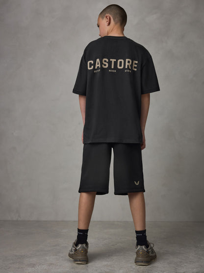 Dsiney Kidz - Castore Black Oversized Top and Bermuda Shorts Set image 1