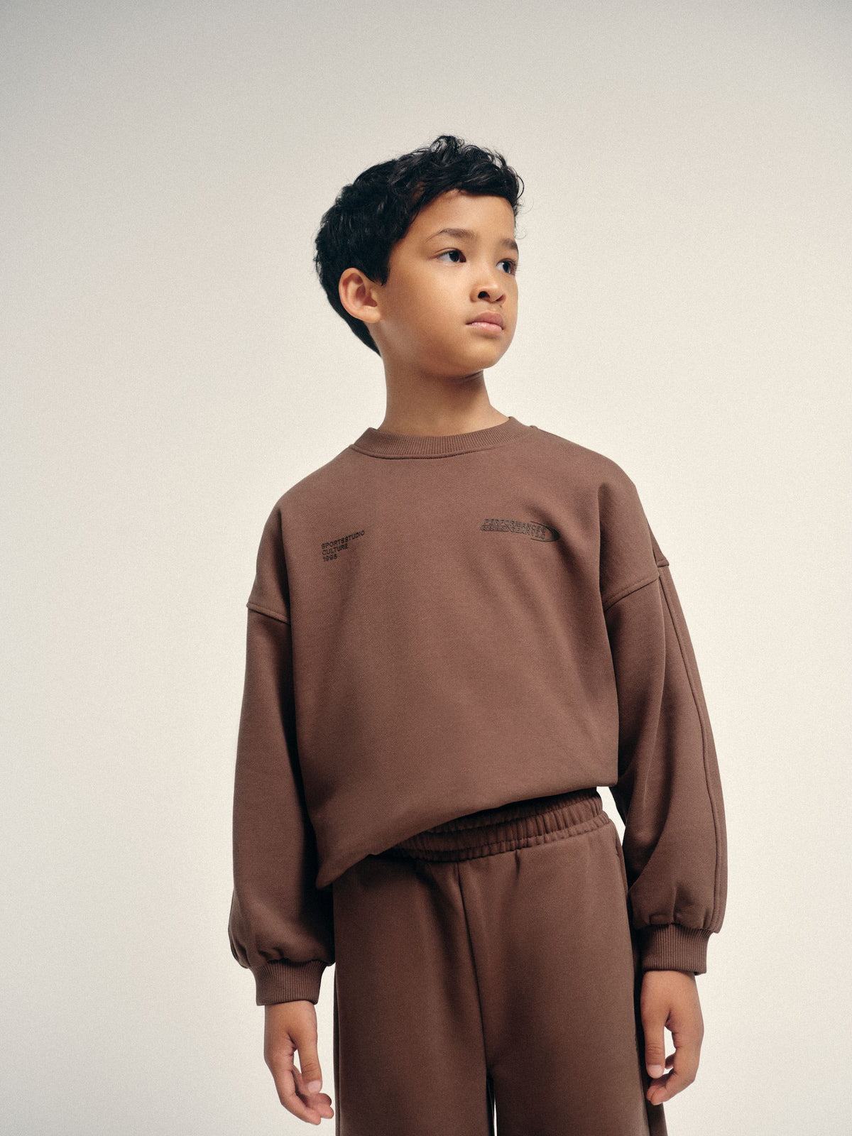 The Set 2 Pack Crew Sweat and Barrel Joggers Set Brown - image 6