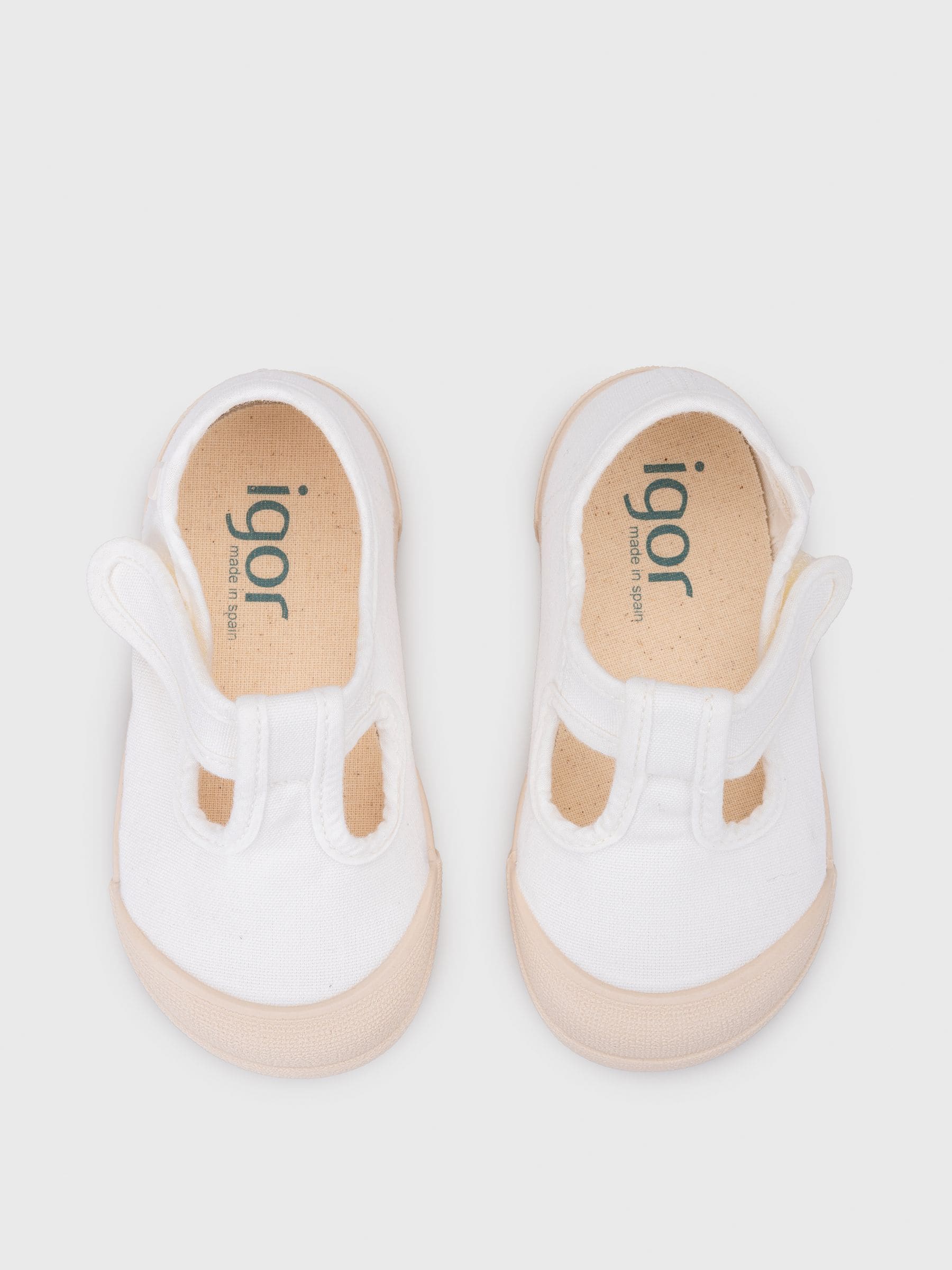 Igor White Lona Pepito Canvas Plimsolls Shoes image 3