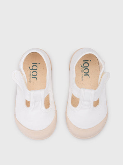 Igor White Lona Pepito Canvas Plimsolls Shoes image 3