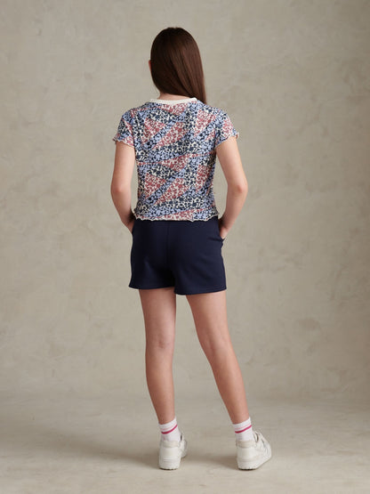 Dsiney Kidz - U.S. Polo Assn Blue Patchwork Top & Shorts Set image 2