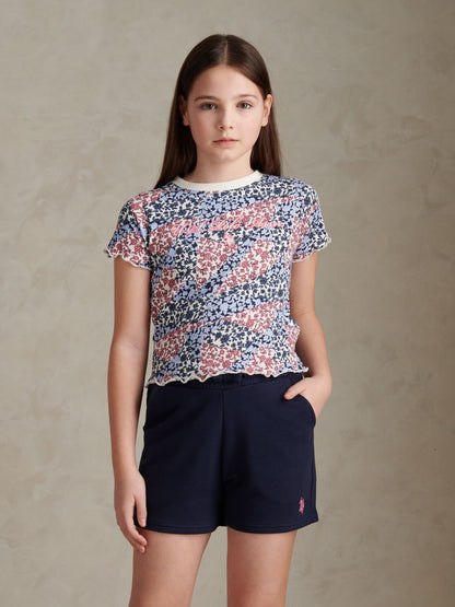 Dsiney Kidz - U.S. Polo Assn Blue Patchwork Top & Shorts Set image 3