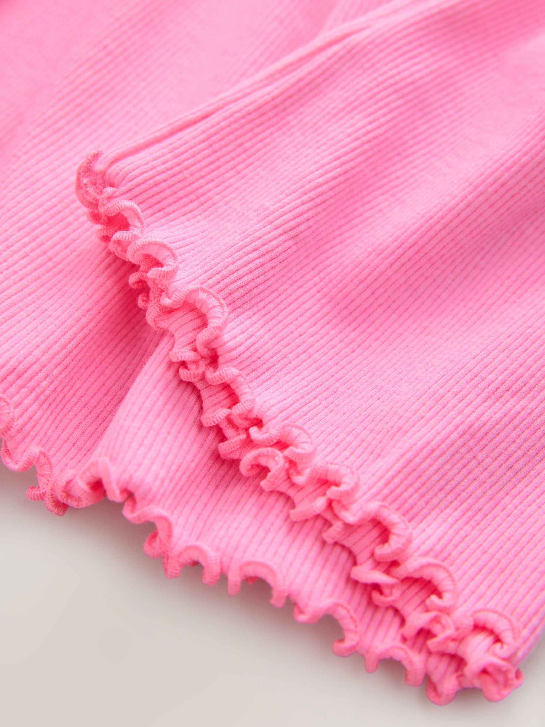 Pink Cherry Short sleeve Embroidered Ribbed Dress (3mths-7yrs) image 8