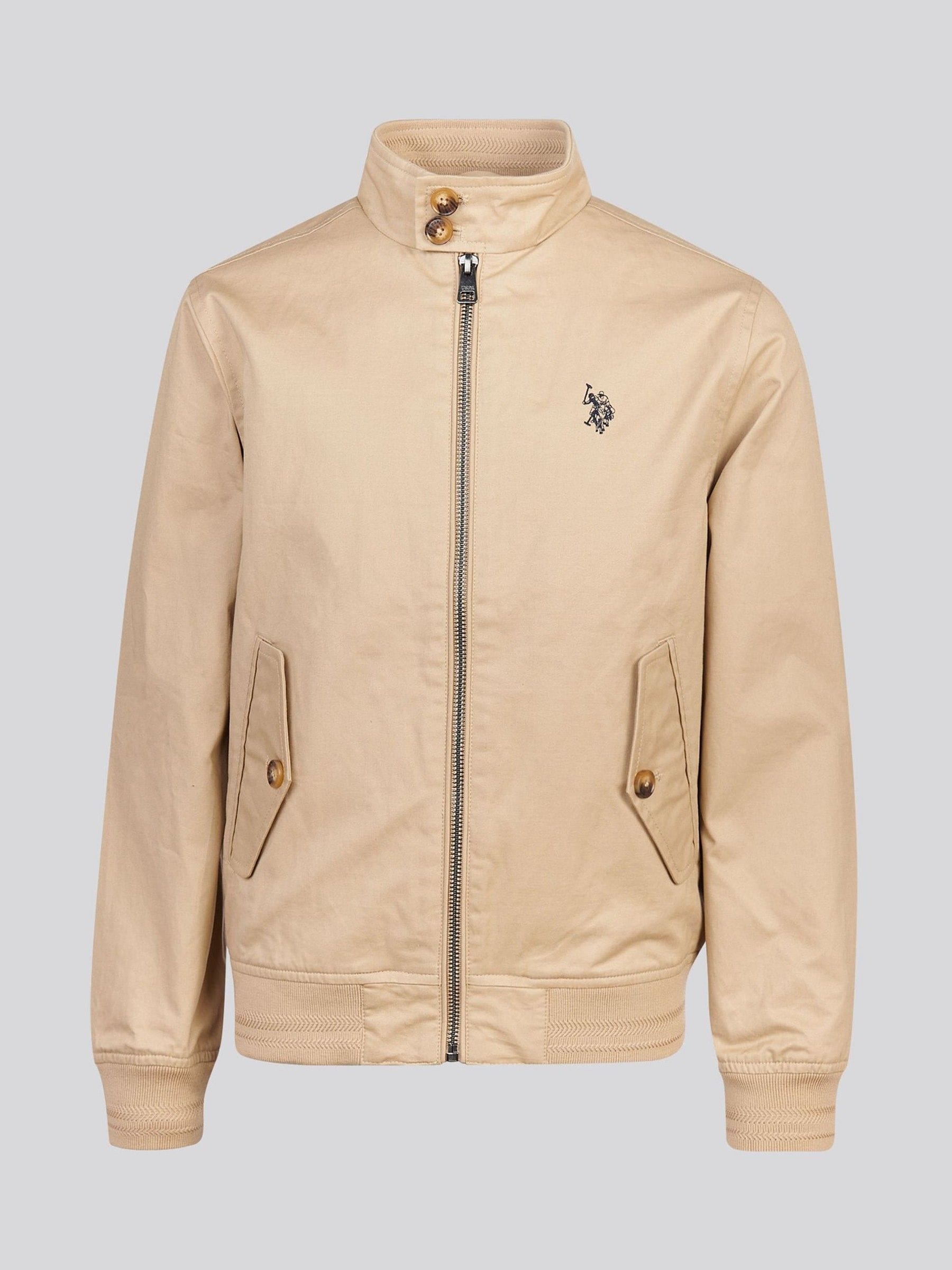 Dsiney Kidz - U.S. Polo Assn. Brown Cotton Twill Harrington Jacket image 1