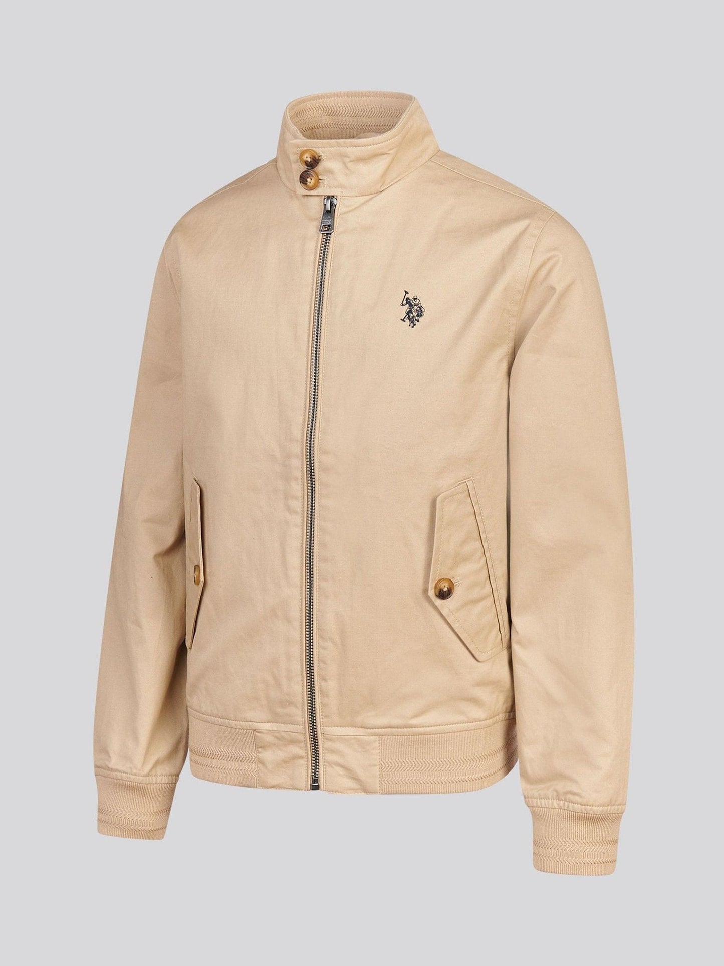 Dsiney Kidz - U.S. Polo Assn. Brown Cotton Twill Harrington Jacket image 2