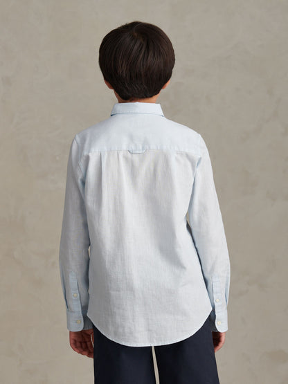 Dsiney Kidz - U.S. Polo Assn. Blue Linen Blend Shirt image 4