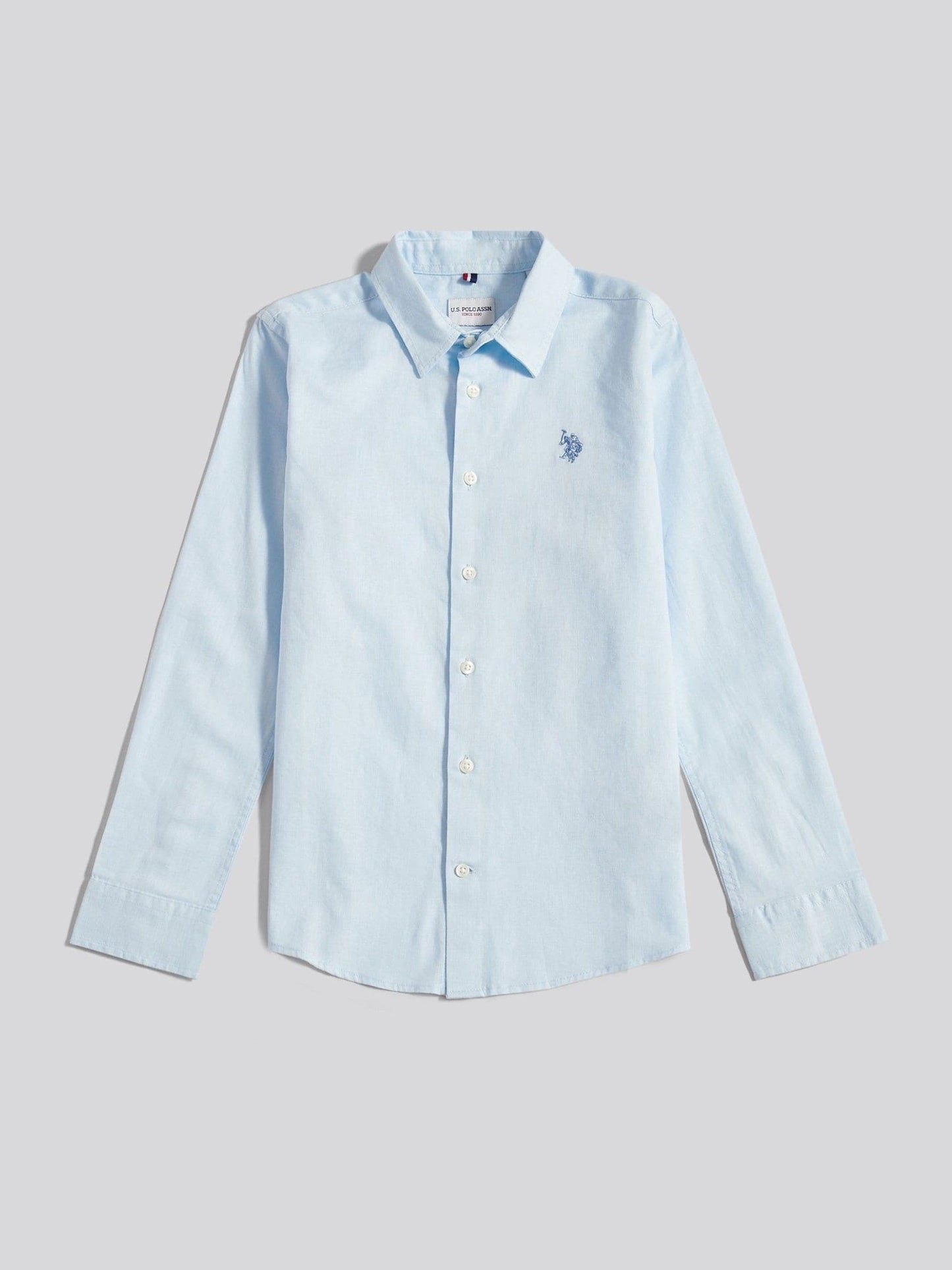 Dsiney Kidz - U.S. Polo Assn. Blue Linen Blend Shirt image 7