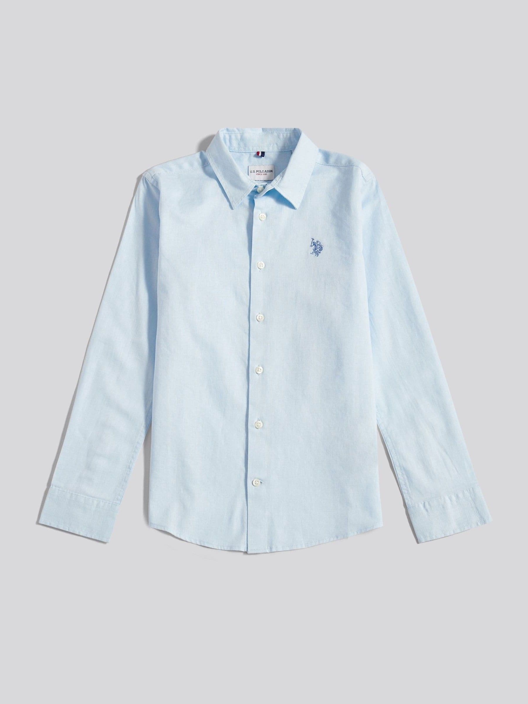 Dsiney Kidz - U.S. Polo Assn. Blue Linen Blend Shirt image 7