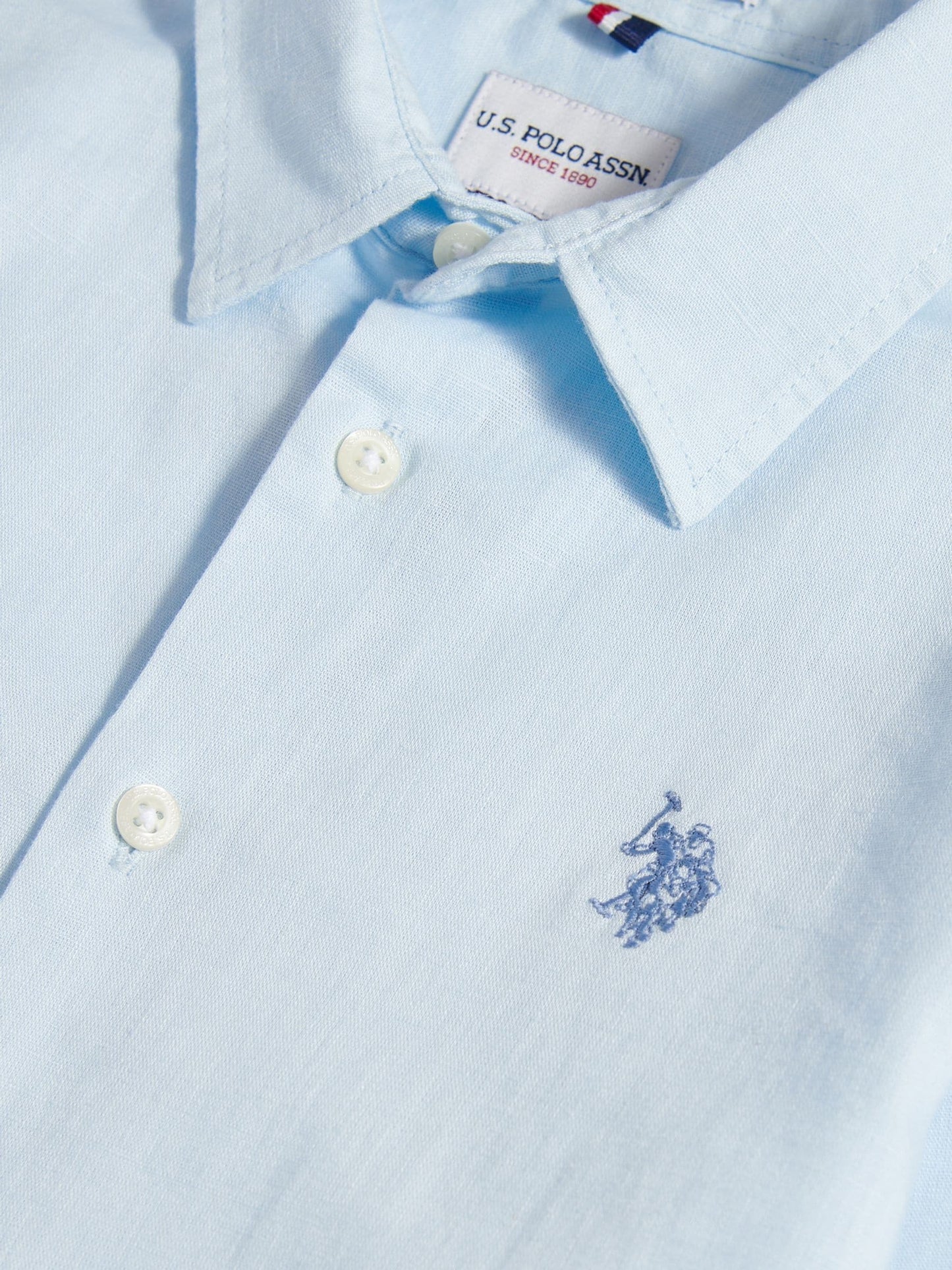 Dsiney Kidz - U.S. Polo Assn. Blue Linen Blend Shirt image 9