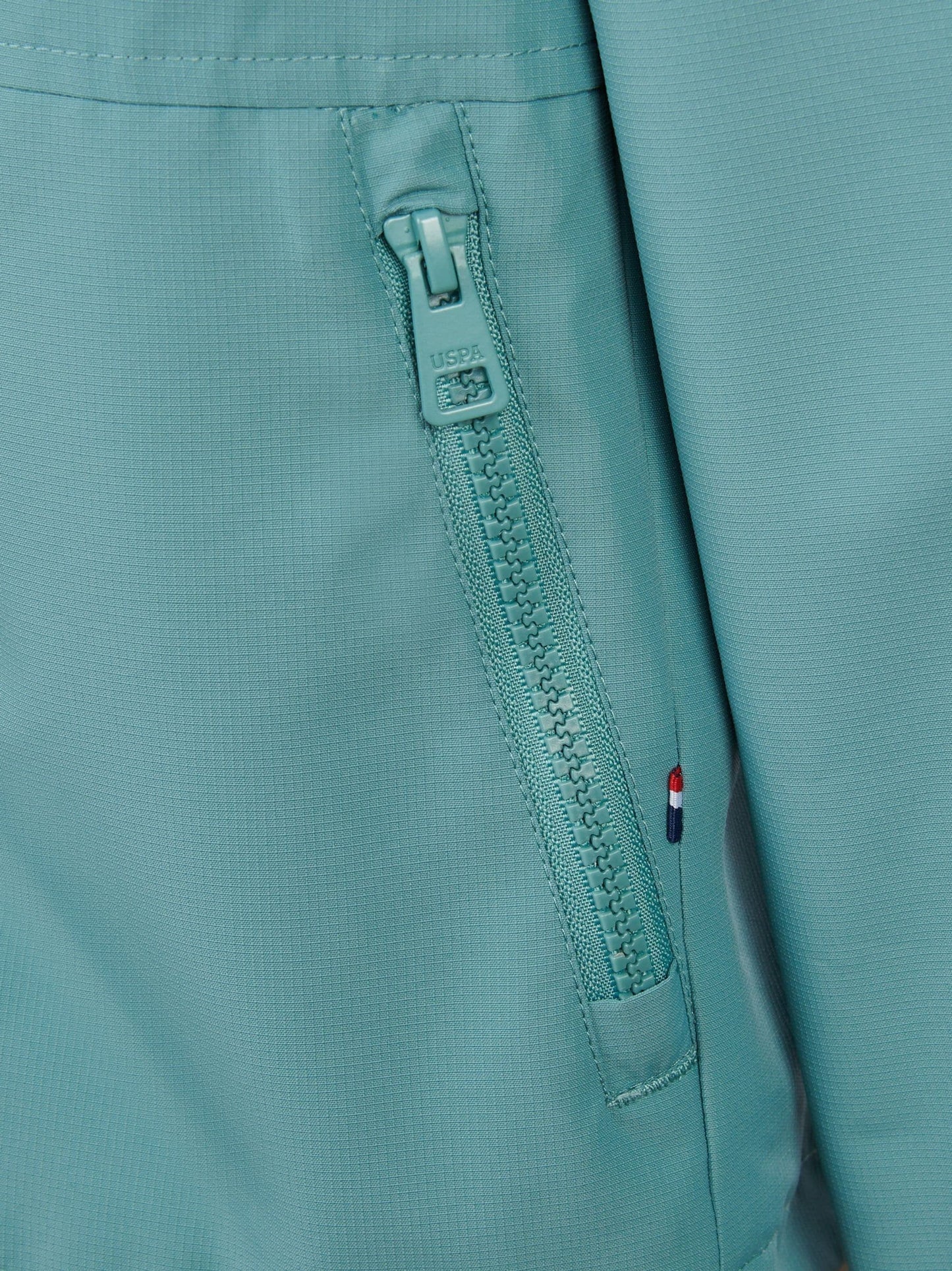 Dsiney Kidz - U.S. Polo Assn. Teal Blue Mesh Lined Hooded Windbreaker Jacket image 5