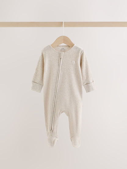 Neutral Bear Two Way Zip Sleepsuits 3 Pack (0-2yrs) - image 10