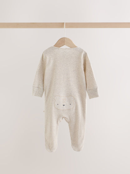 Neutral Bear Two Way Zip Sleepsuits 3 Pack (0-2yrs) - image 13