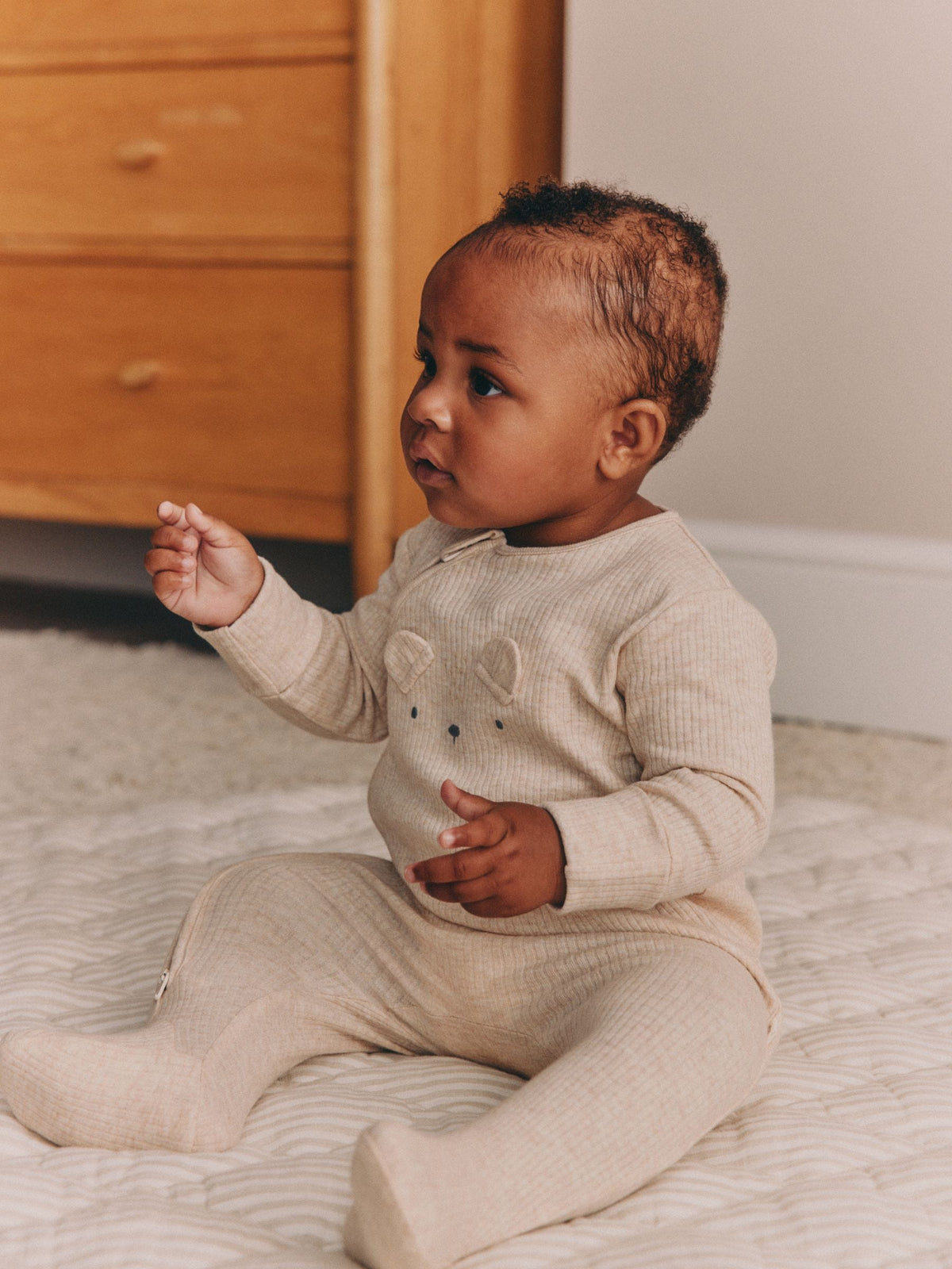 Neutral Bear Two Way Zip Sleepsuits 3 Pack (0-2yrs) - image 3