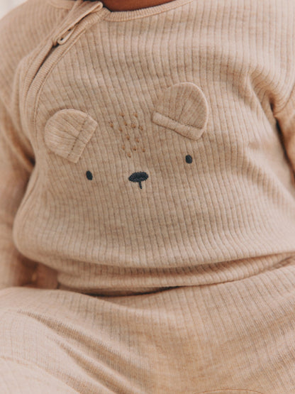 Neutral Bear Two Way Zip Sleepsuits 3 Pack (0-2yrs) - image 6