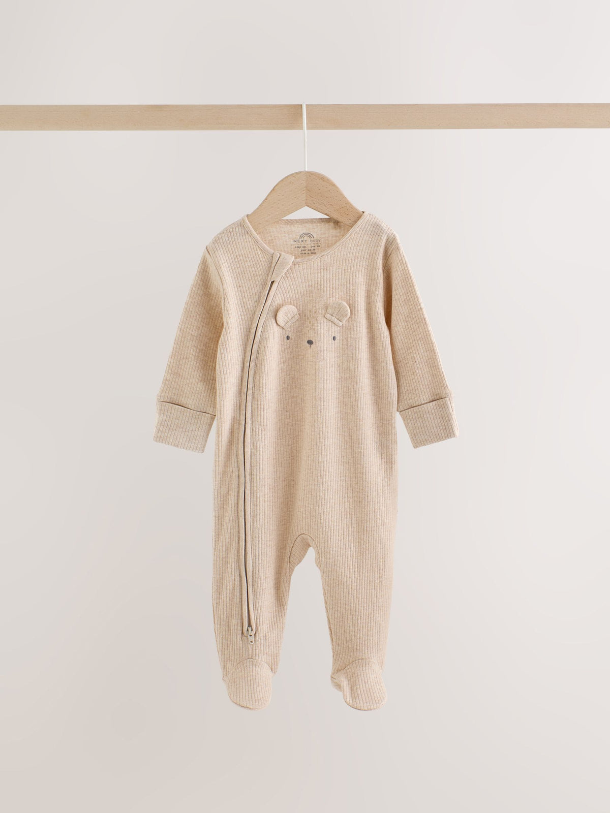 Neutral Bear Two Way Zip Sleepsuits 3 Pack (0-2yrs) - image 8