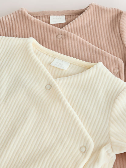 Neutral Fleece Baby Sleepsuits 2 Pack - image 10