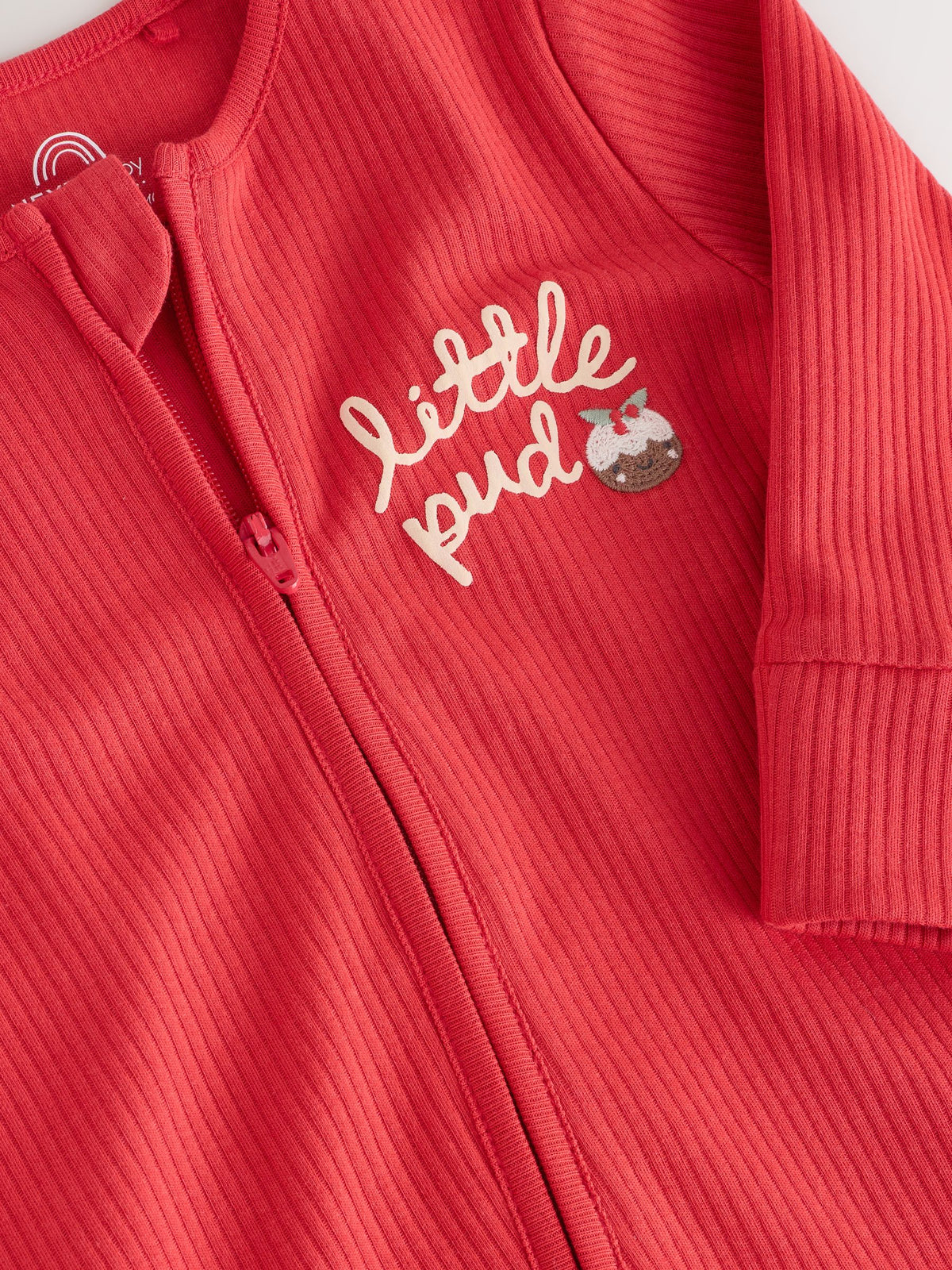 Red Little Pud Two Way Zip Baby Christmas Sleepsuit (0mths-3yrs) - image 6
