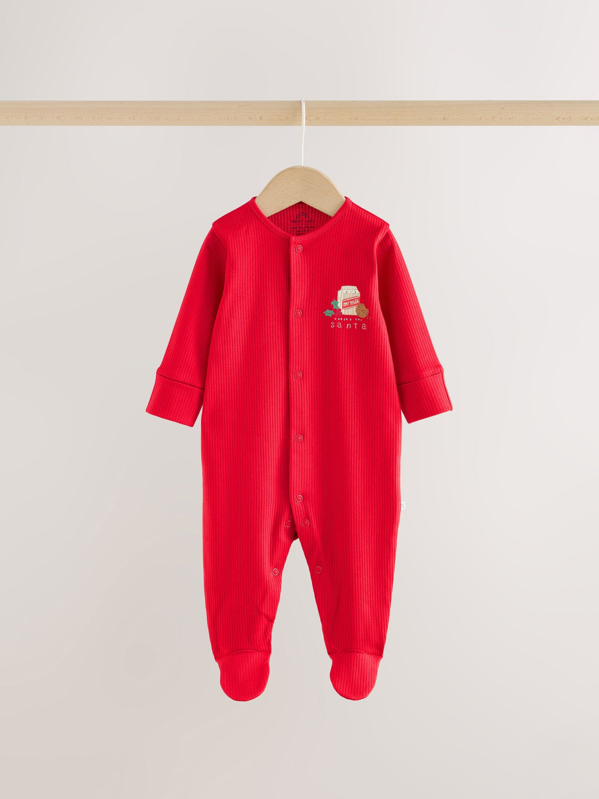 Red Baby Christmas Sleepsuits 3 Pack (0mths-2yrs) - image 2