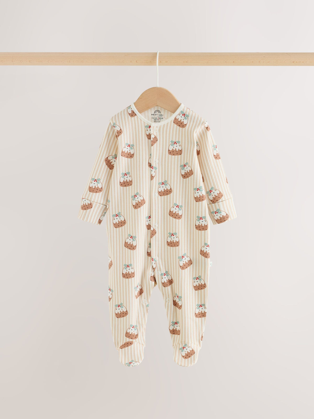 Red Baby Christmas Sleepsuits 3 Pack (0mths-2yrs) - image 3