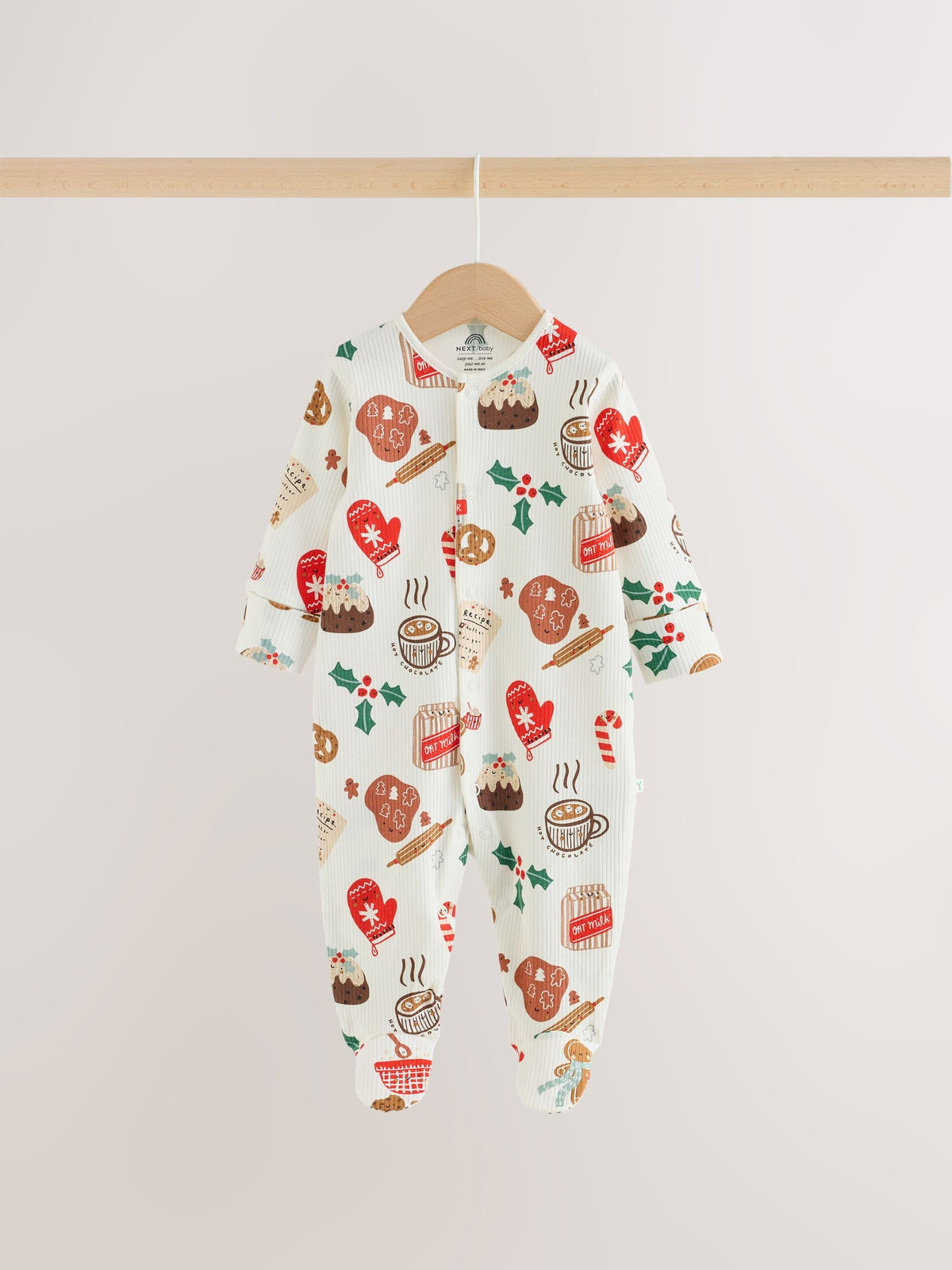 Red Baby Christmas Sleepsuits 3 Pack (0mths-2yrs) - image 4