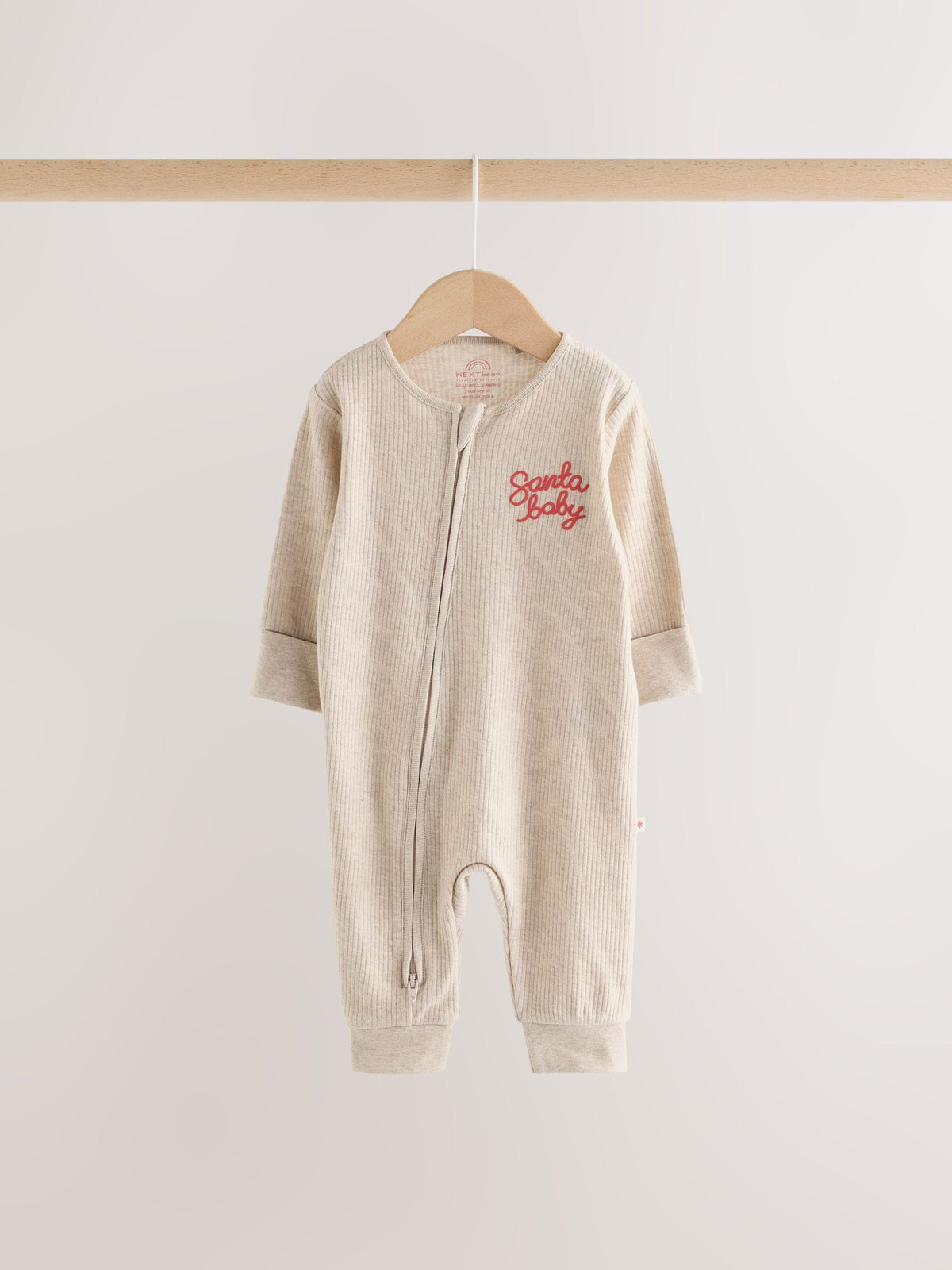 Red/White Christmas Two Way Zip Baby Sleepsuit 3 Pack (0mths-3yrs) - image 2