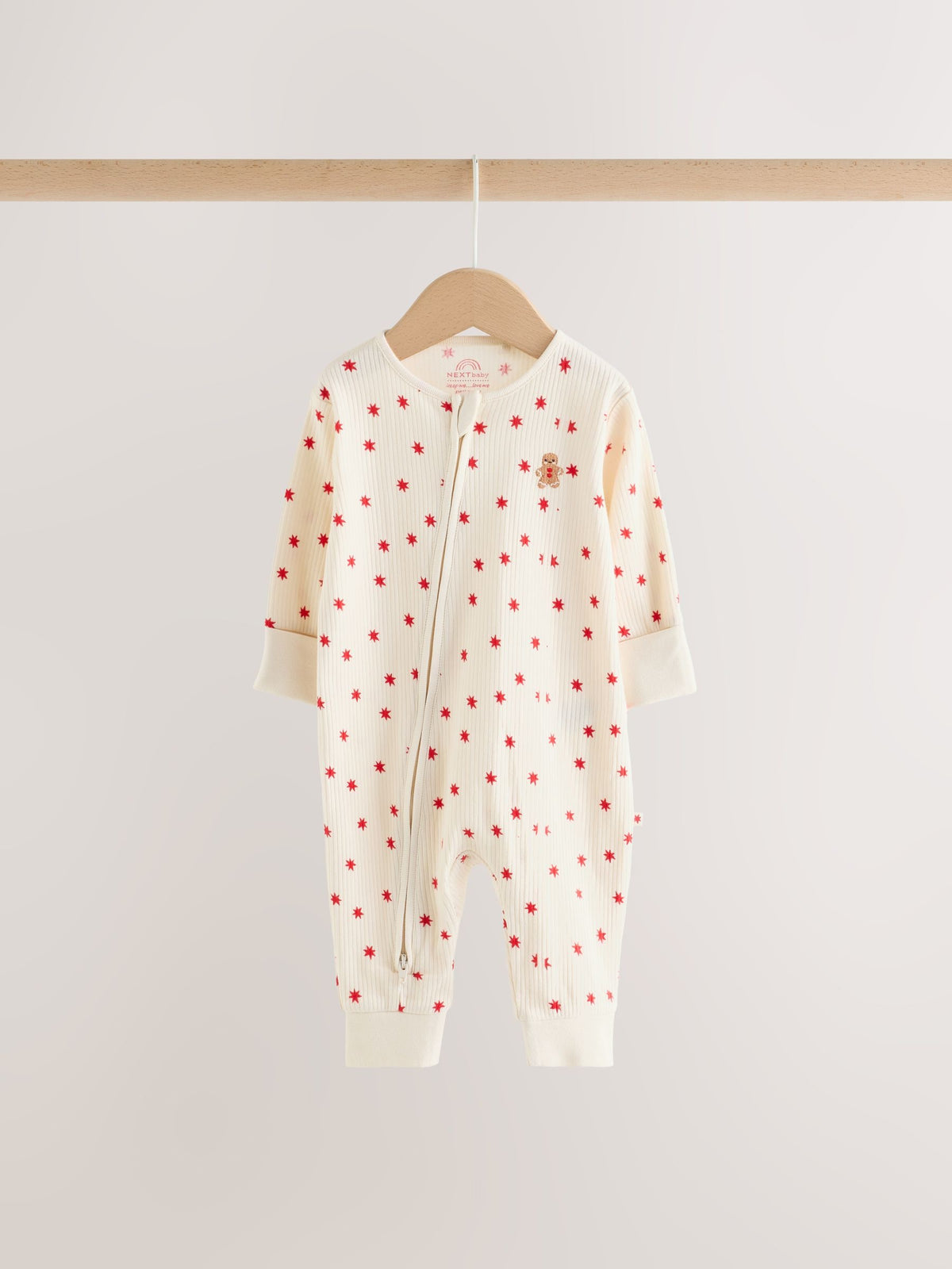 Red/White Christmas Two Way Zip Baby Sleepsuit 3 Pack (0mths-3yrs) - image 4
